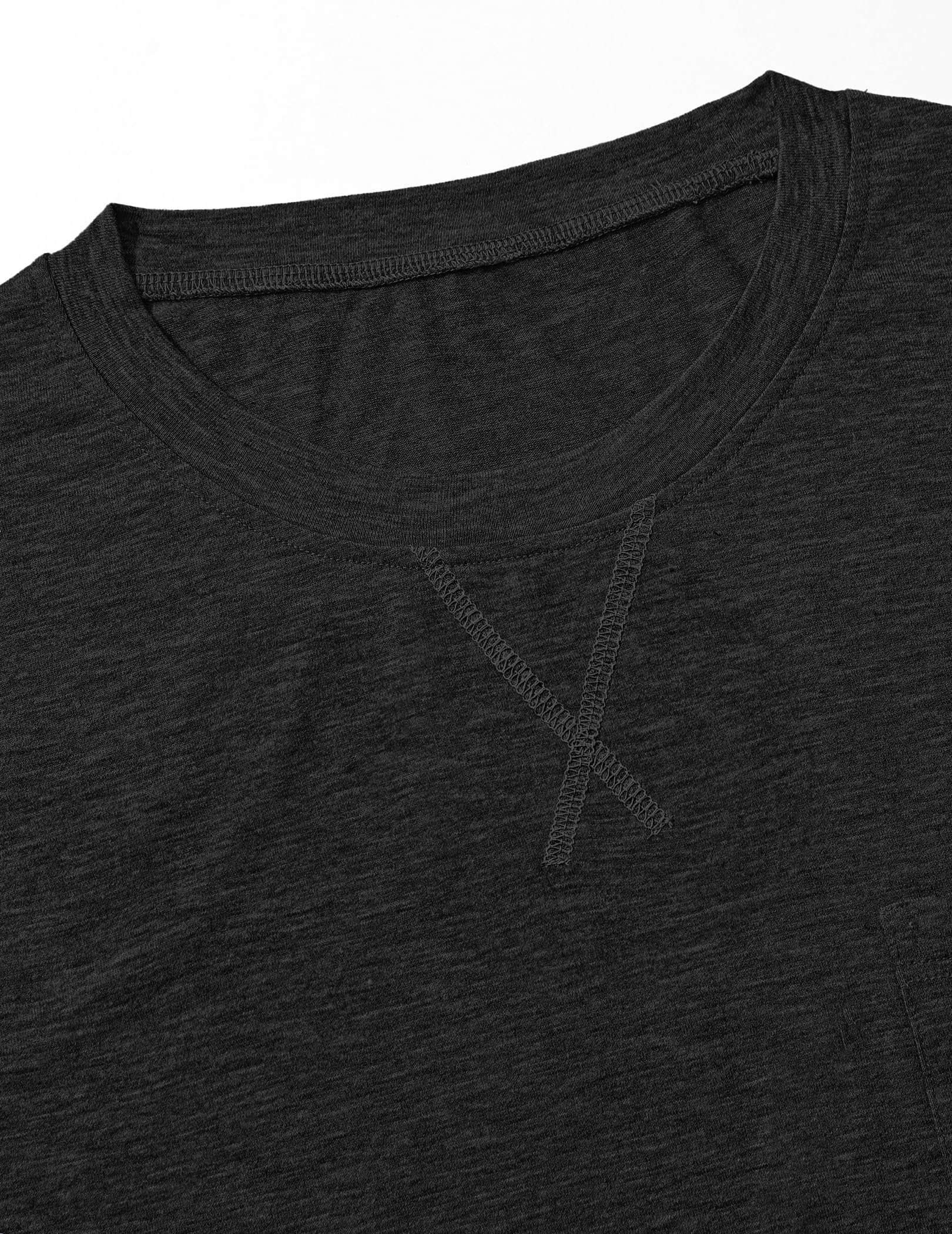 TARAINYA T-Shirt Uomo Cotone Maniche Corte Girocollo Tinta Unita Maglietta Estive