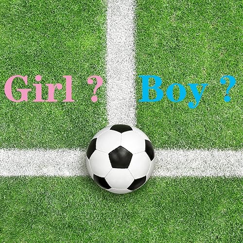 Miniatura 6 de Balón de fútbol para revelación de género, kit de polvo rosa y azul para bebé, niño y niña, suministros de fiesta de revelación de género