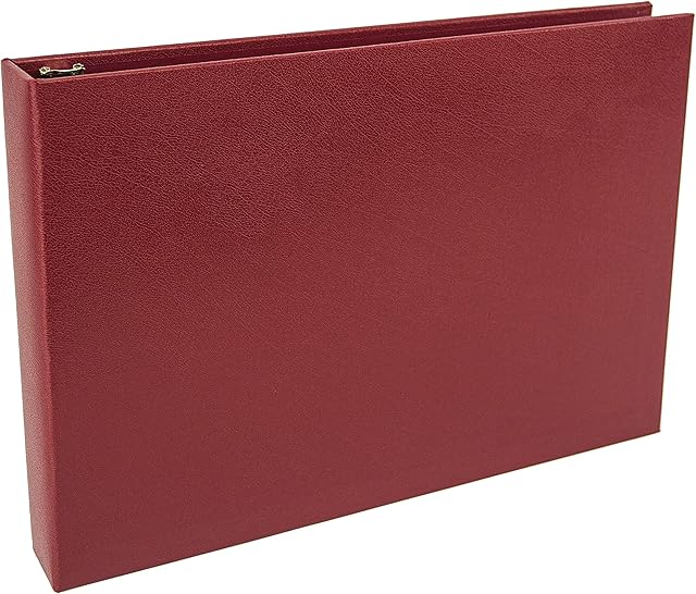 7 Ring Executive Check Binder with Zipper Pouch, Burgundy Textured Cover, for 9 x 13" 3 Per Page Business Checks, 600 Check Capacity Checkbook Holder, by Better Office Products