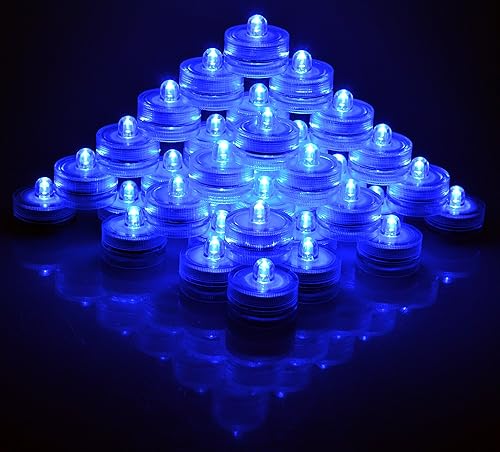 Miniatura 15 de SAMYO Juego de 12 luces LED sumergibles impermeables para boda, luces de té subacuáticas, centros de mesa de boda, decoración de fiesta