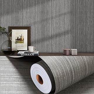 Fortuhome壁紙シール厚 60cm×10m 貼って剥がせる壁紙 リメイクシート 立体感 防水 防汚 耐熱 壁紙 DIY 装飾シート 壁紙 おしゃれ 北欧 家具 キッチン 寝室リビング ショップに使用(ダークグレー)