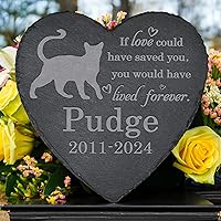 Vista 4 de Estatua de jardín de piedra conmemorativa para gatos, regalos conmemorativos para gatos, lápida de gato, regalo de pérdida de gato, pérdida de gato