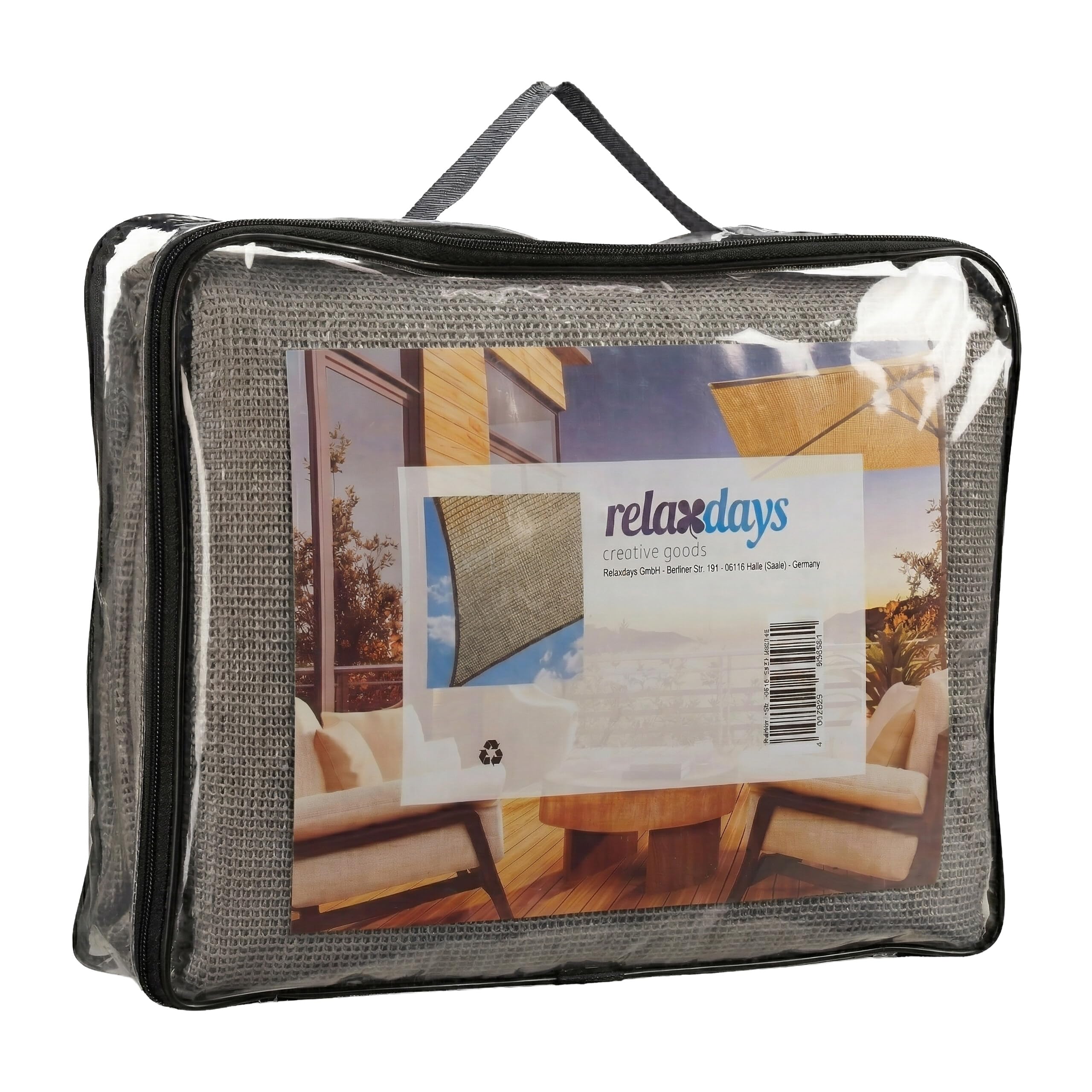 Voile d'ombrage Relaxdays, 3 x 4 m, HDPE Respirant, pour Jardin & Balcon, rectangulaire, avec Cordes, Gris foncé