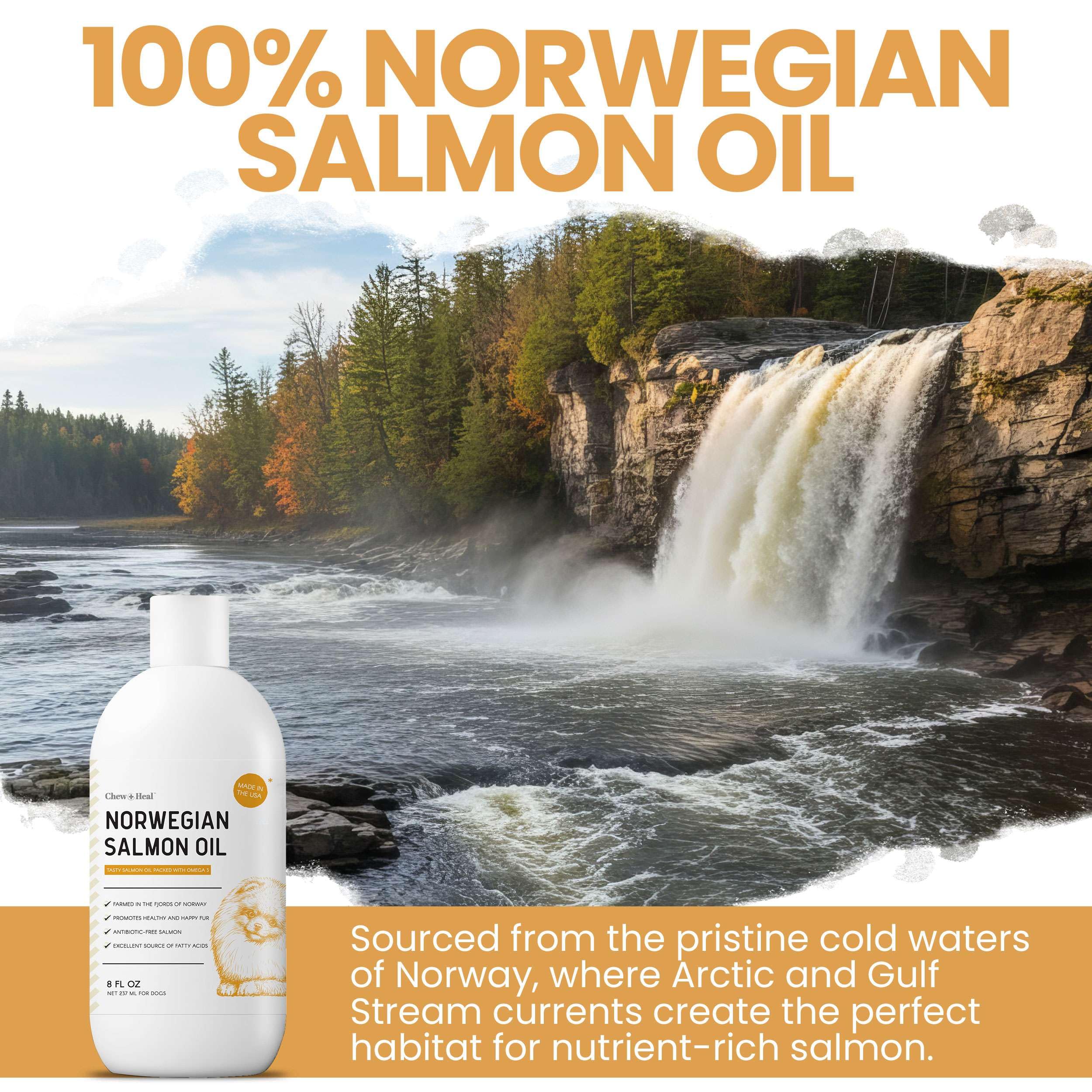 Salmon Oil for Dogs and Cats, 32 oz - Omega-Rich Supplement for Healthy Skin & Coat, Joint & Immune Support - All-Natural Fish Oil Liquid - Premium Pet Care, Made in USA — Amazon image 5