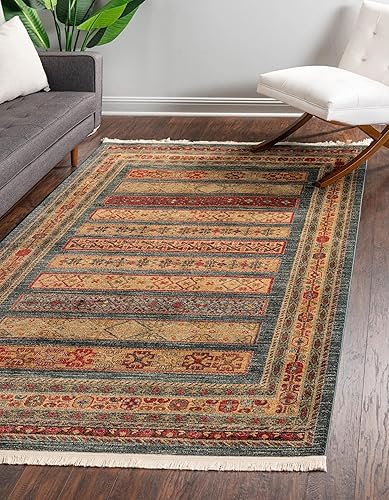 Rugs.com Kashkuli Gabbeh Collection Rug – 5' x 8' Blue