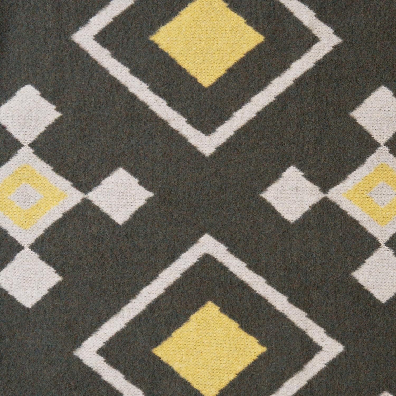 PuTian Merino Wool Blanket - Large Warm Soft Washable Wool Throw for Bed Couch Camping Outdoor Travel Emergency, Green Check - Image 3