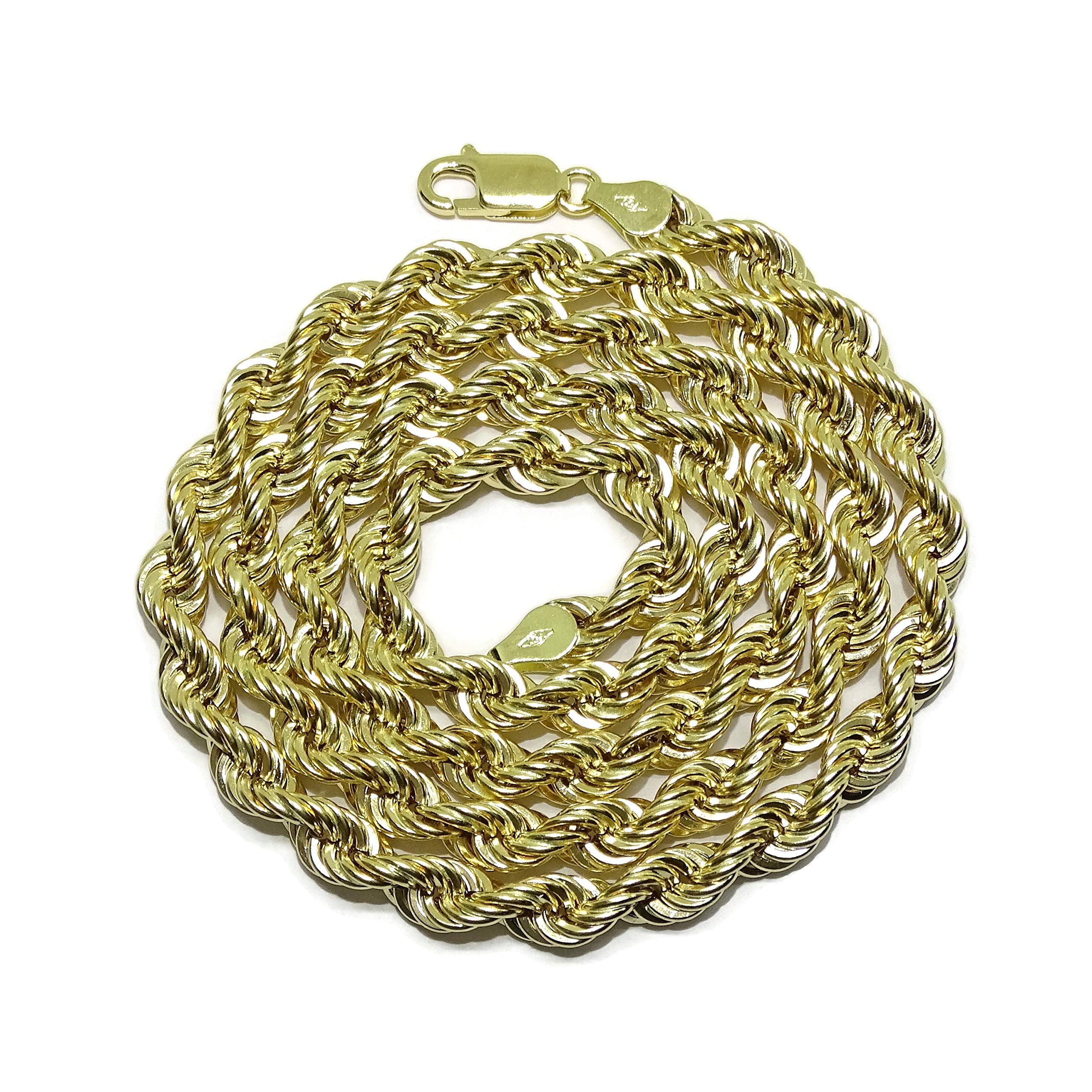 Never Say Never Cordón de oro amarillo de 18k de 5.5 mm de ancho y 60cm de largo. Cierre mosquetón. Peso, 15.00 gr de oro de 18K