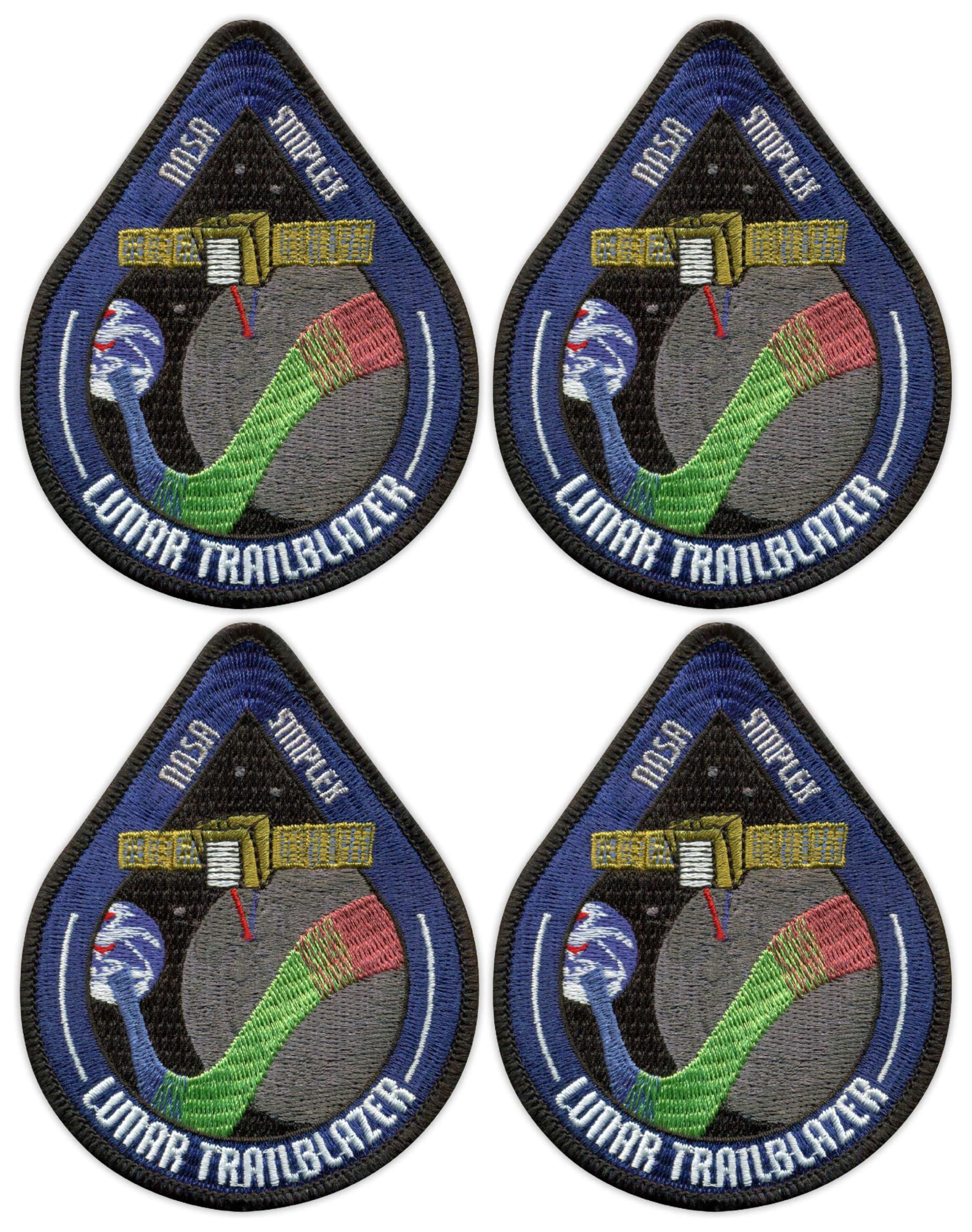 Set di quattro – Lunar Trailblazer – retro termoadesivo – toppa ricamata/distintiva/emblema