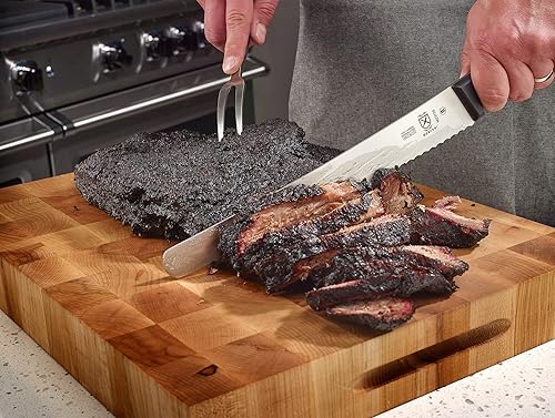 Miniatura 46 de Cuchillo de chef, Mercer Culinary Renaissance, forjado de 8 pulgadas, Cuchillo para pan, de 20.32 cm, 8", Negro