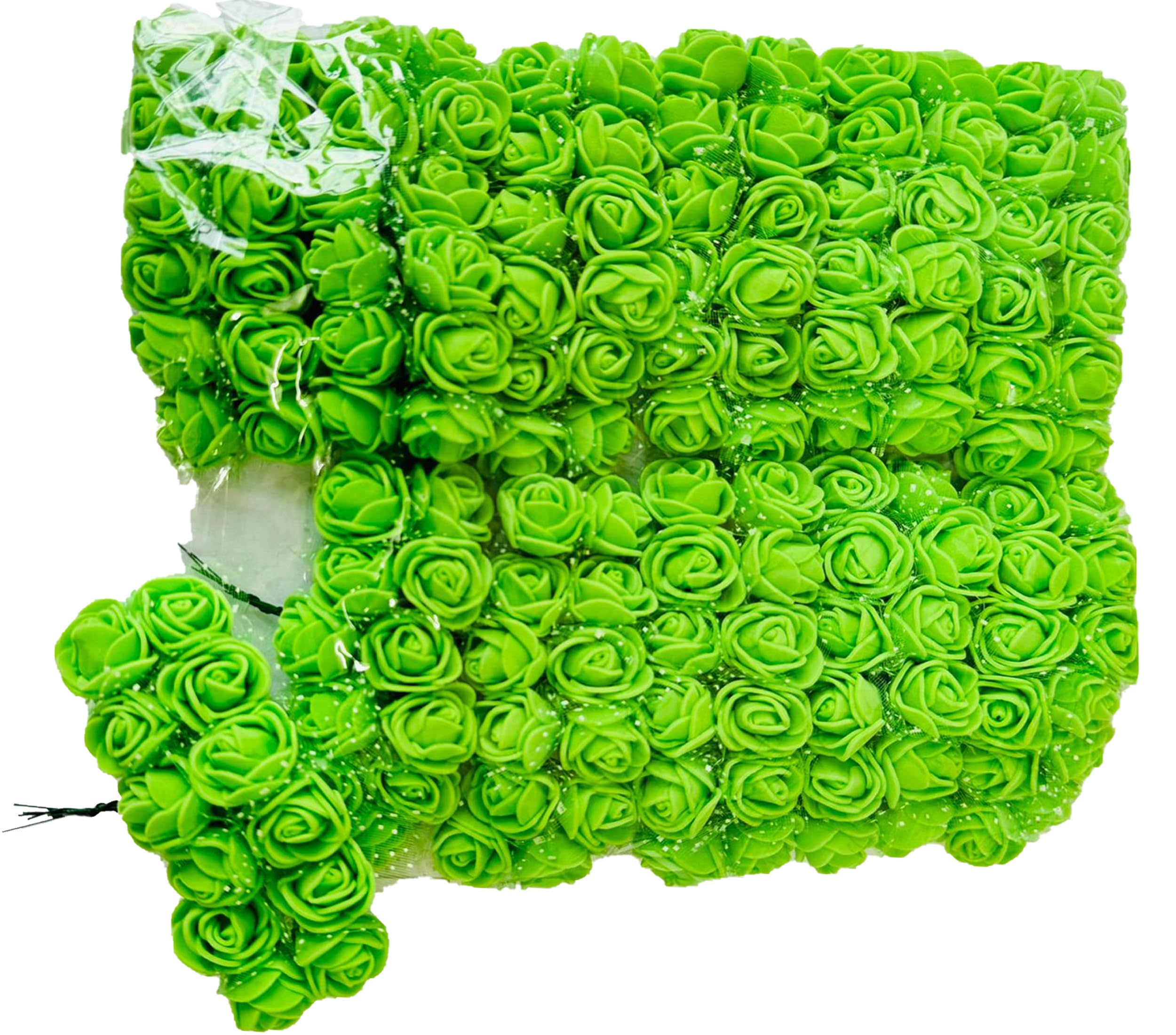 Artificial Flowers Foam Roses Green Wedding Flowers Fake Flowers Bridal Bouquets Birthday Wedding Party Flower Arrangement DIY Crafts Accessories Home Party Decoration 144 pcs 3 Pack โ image 1