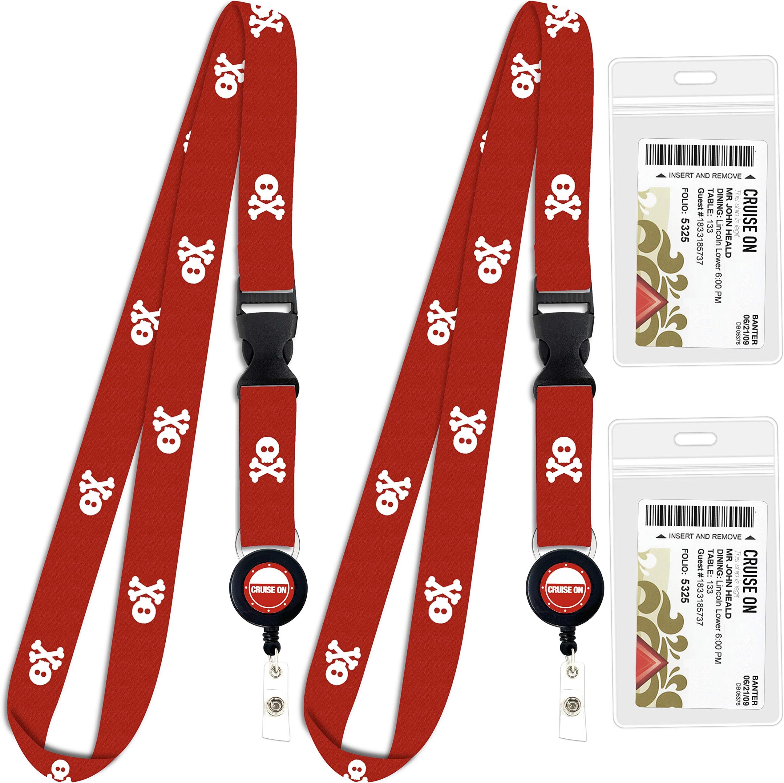 ROADPLUM 8 Pack Cruise Lanyards Set for Ship Cards, with