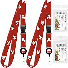 Cruise On Lanyards for Cruise Ship Cards & ID Holder 2 Pack, Red Pirate
