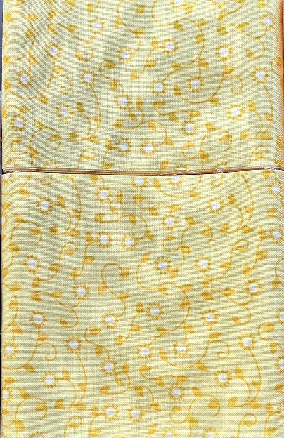 Alphabet Quilt Kit for Girls, Colorful Patchwork Design with A-Z Letters, Nursery Bedding with Decorative Border, Sewing Kit (Yellow)