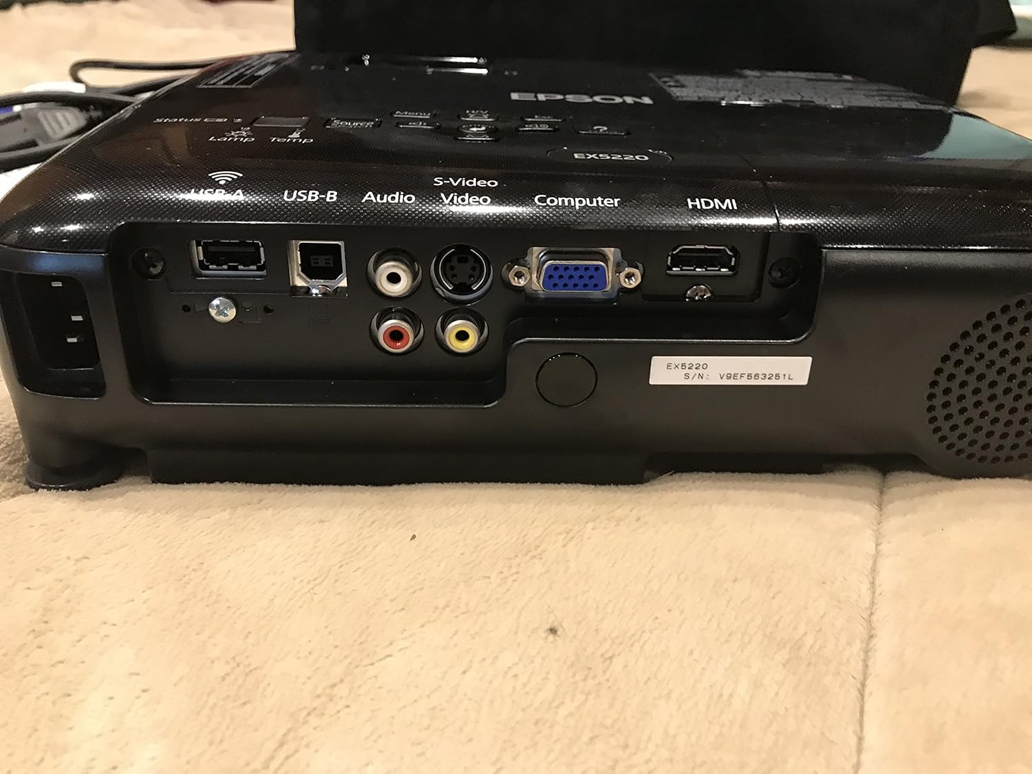 Epson EX5220 Wireless XGA 3LCD Projector, 3000 lumens (V11H551020)