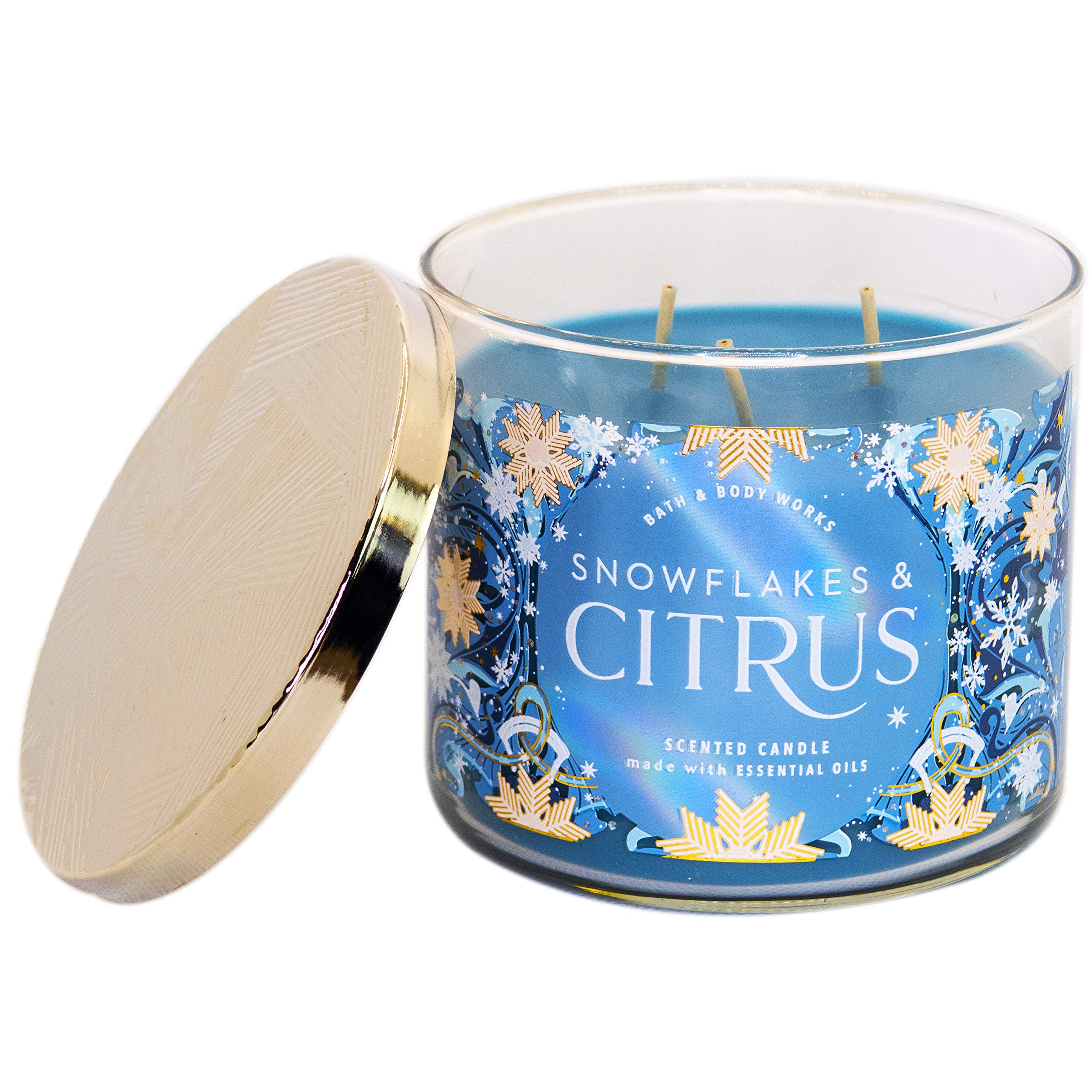 White Barn Bath & Body Works Snowflakes & Citrus Candle 3