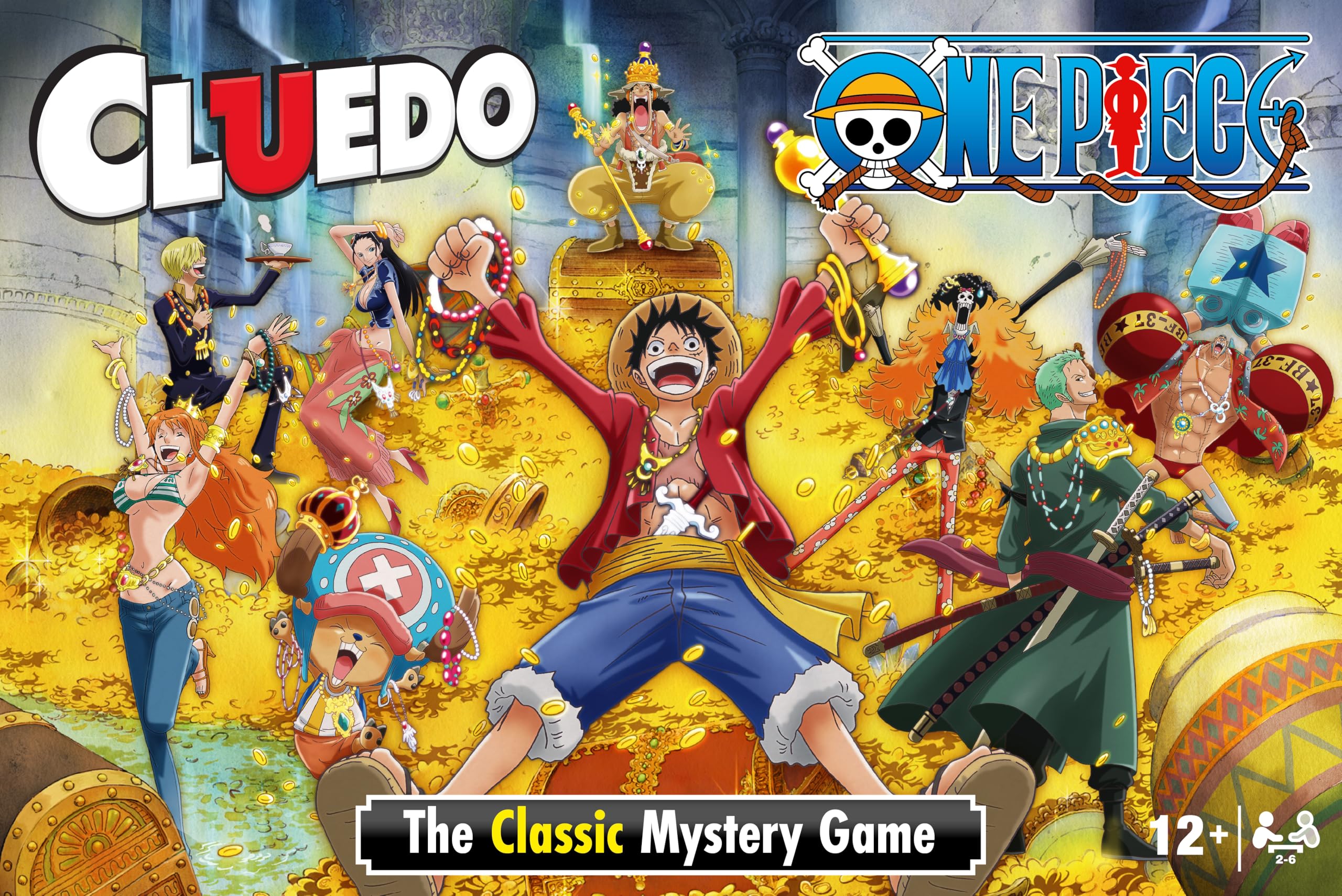 Winning Moves Juego de mesa Cluedo Mystery de una pieza perfecto para 2 a 6 jugadores y es un gran regalo para los fanáticos del anime a partir de 12 años