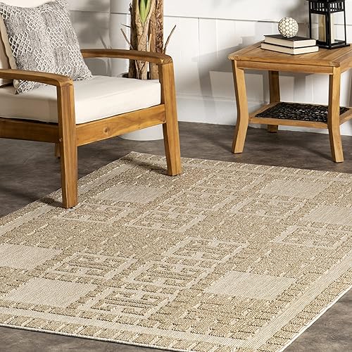 Miniatura 8 de nuLOOM Valorie - Alfombra decorativa geométrica de 3 x 5 para interiores y exteriores, para sala de estar, patio, terraza, porche, entrada, cocina,