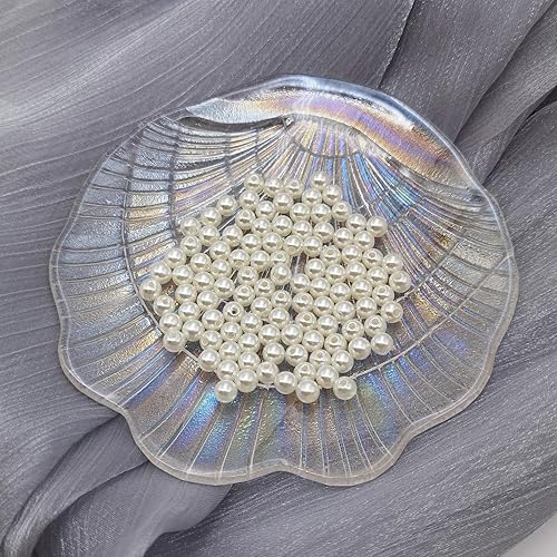 Miniatura 3 de INSPIRELLE 3000 cuentas redondas sueltas de perlas de imitación de 0.236 in (0.236 in), cuentas espaciadoras sueltas para manualidades, collares,