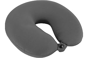 Neck Pillow with Beads: Travelon Microbead Travel Pillow, Charcoal