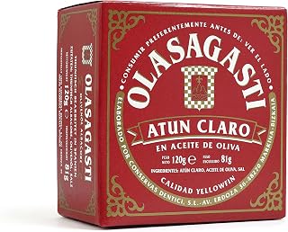 Olasagasti Yellowfin Tuna in Olive Oil – Premium Wild Caught Atun Claro, Imported from Spain, High in Protein – 3.95oz Can