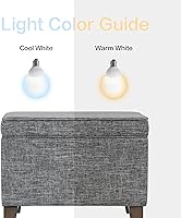 Vista 122 de HomePop Decoración para el hogar K7646-A877 Otomana tapizada moderna rectangular de almacenamiento Otomana con tapa con bisagras