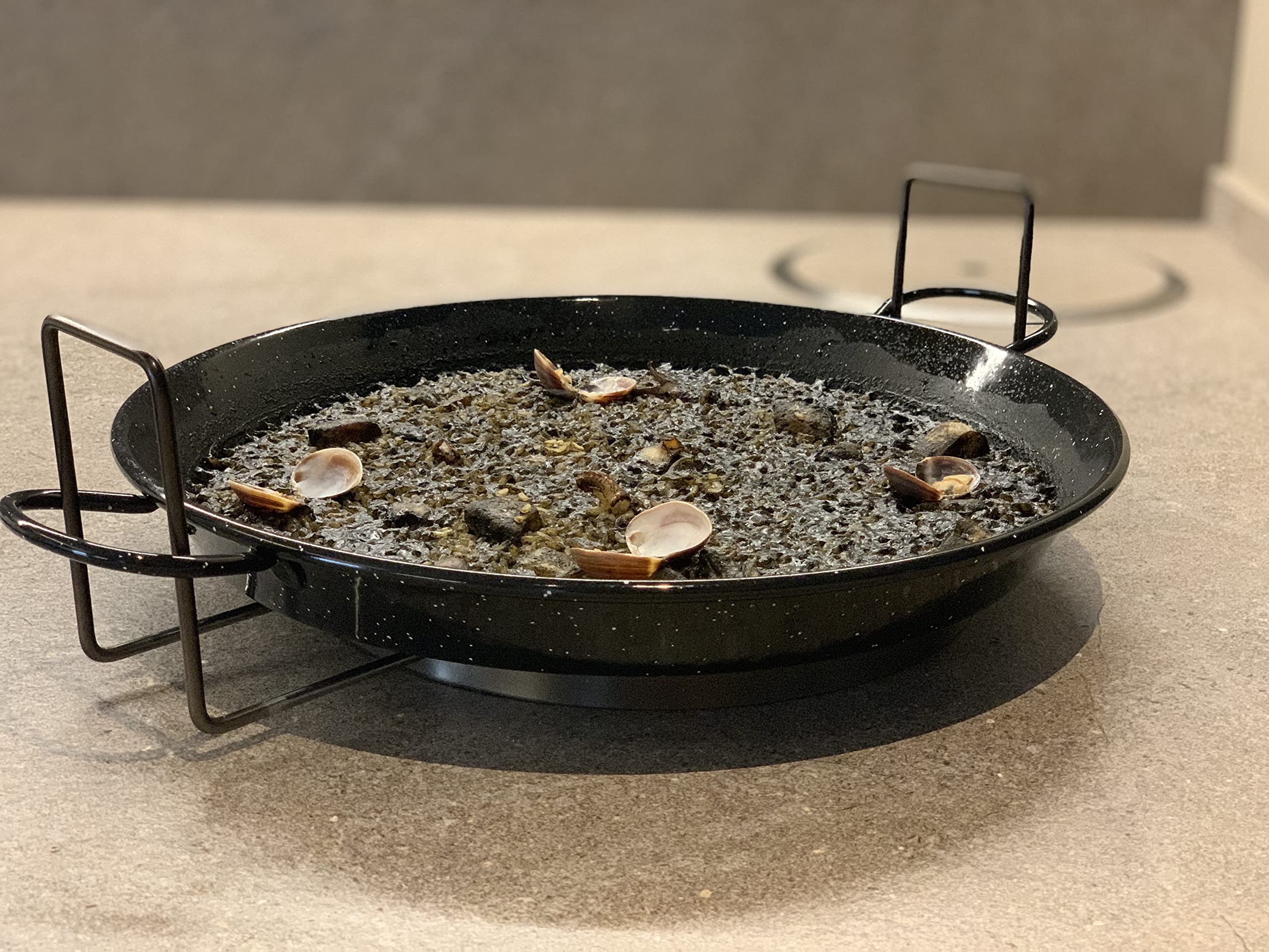 Paellissimo | Porta Paellas Modelo 32 Home | Soporte para Paellas de 32 cm hasta 55 cm | Paella Holder | Medidas: 32x34x13 cm