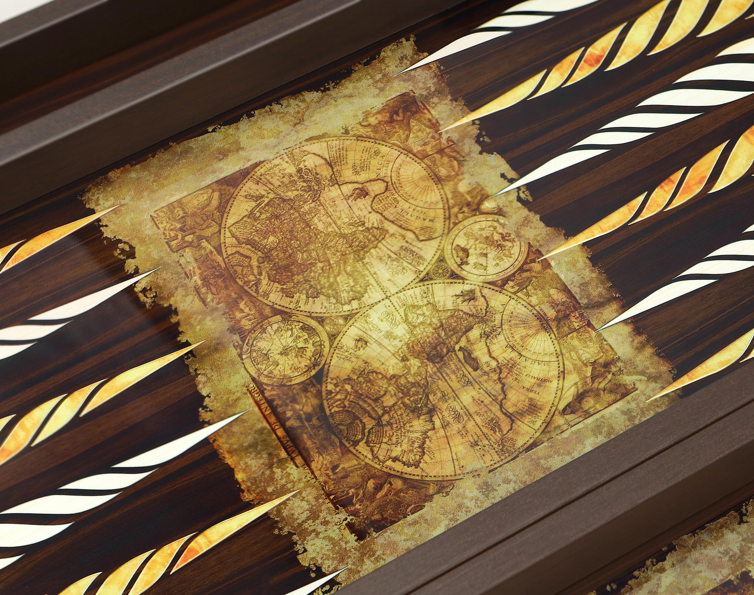 Trendy Backgammon Antique Map/Antyczny Świat Backgammon Tavla XL