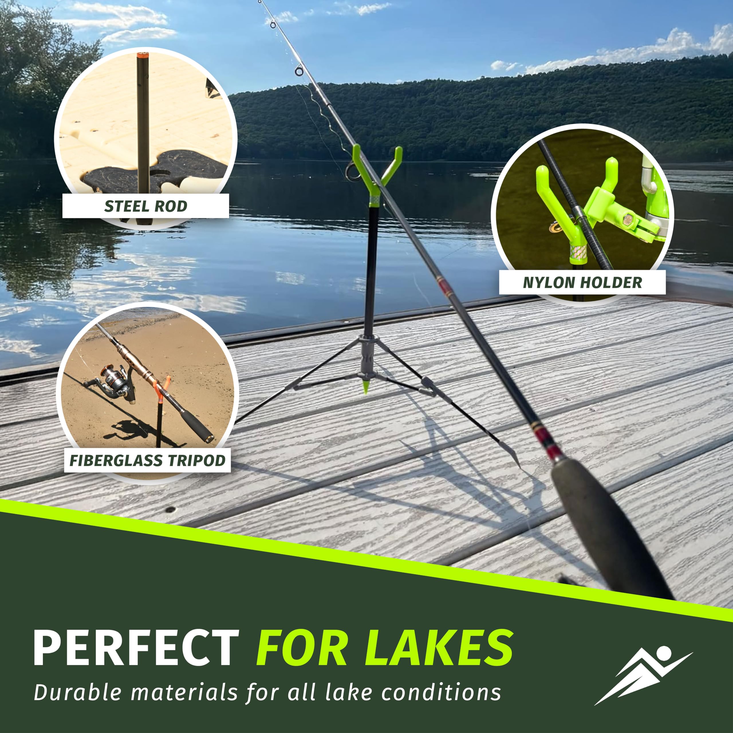 Fishin Stix Lot De 2 Supports De Canne à Pêche Extensibles De