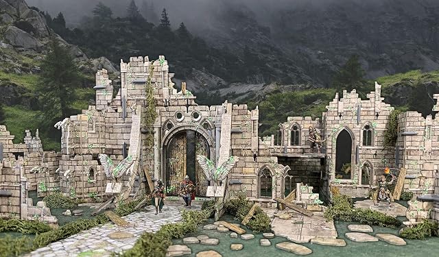 Foto 3 de 3 de Fantasy Battle Systems Wargames Terrain - Ruined Monastery - Multi Level Tabletop War Game Board