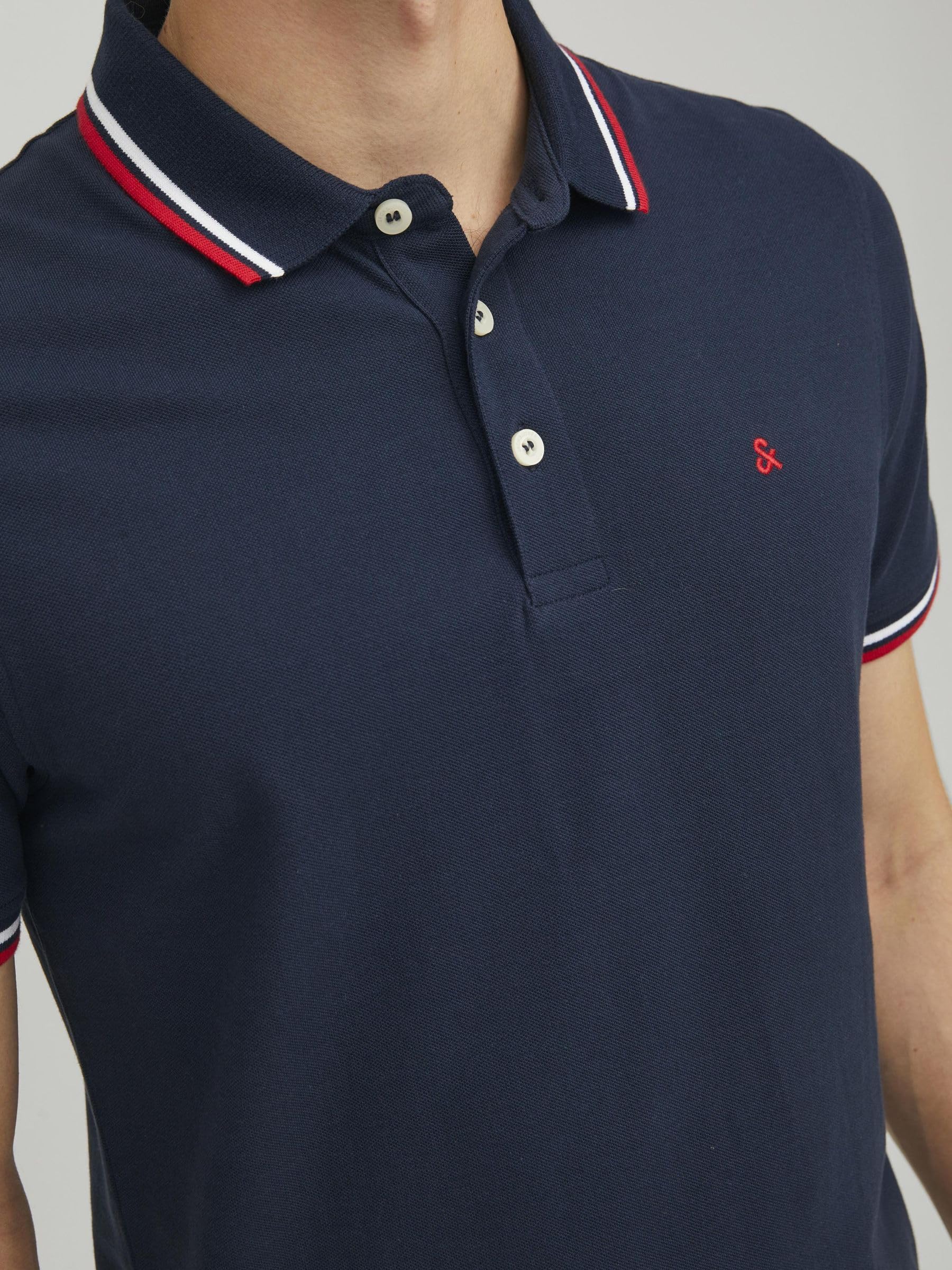 JACK & JONES Polo Plain Shirt Collar Polo