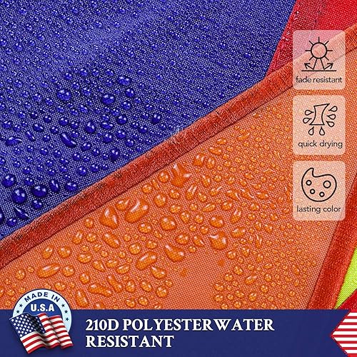 Miniatura 4 de Bandera de doble cara del estado de Nuevo México, 3 x 5 para exteriores, fabricada en Estados Unidos, las banderas NM de larga duración, nailon 210D