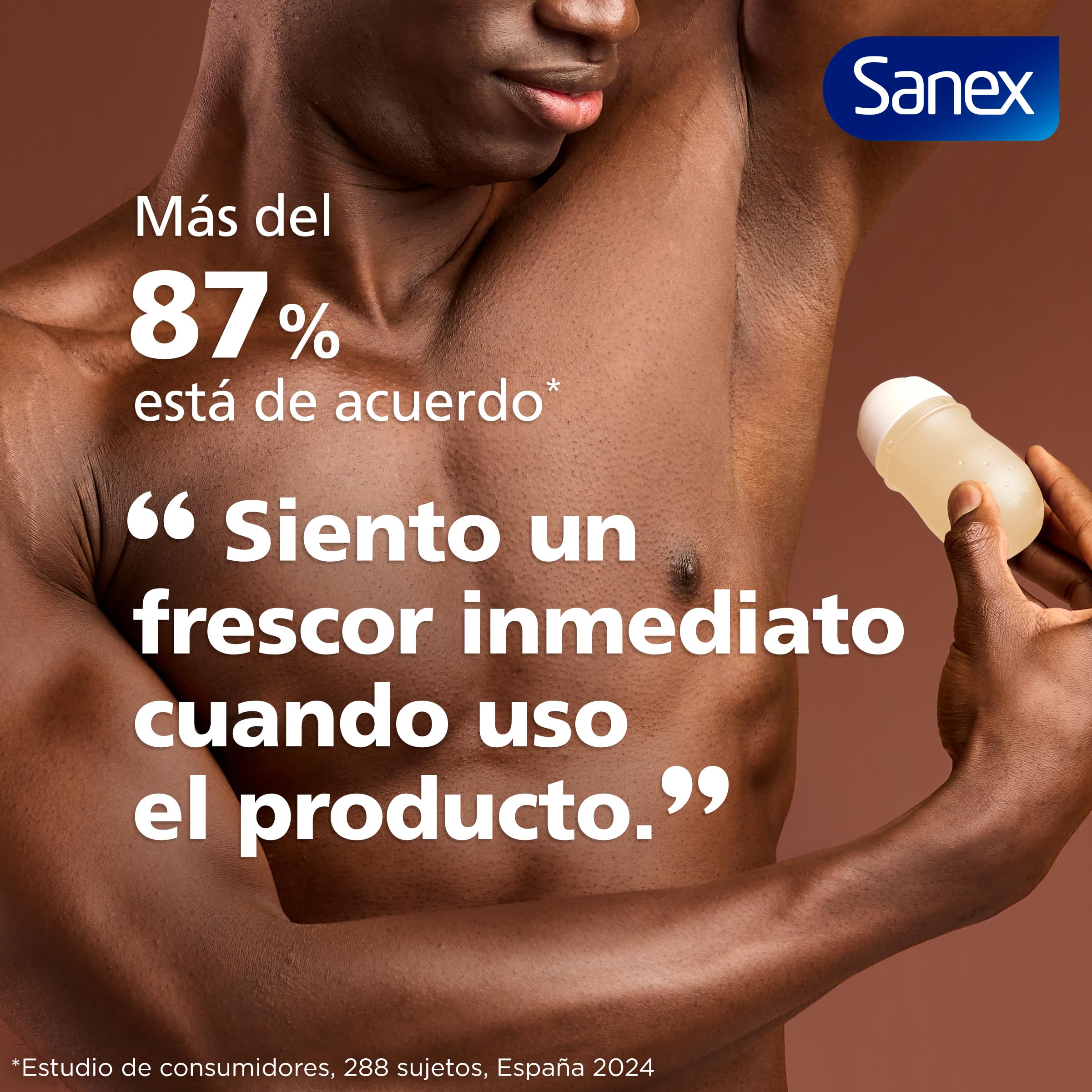 Sanex Dermo+ Sensitive Desodorante Antitranspirante Roll-On 72 Horas 50ml–protección eficaz contra el sudor y el mal olor–dermatológicamente testado – contiene 0% alcohol* – suave con la piel sensible