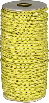 CargoBuckle F05386 1/4-Inch by 100-Feet Utility Stretch Cord Reel, Yellow