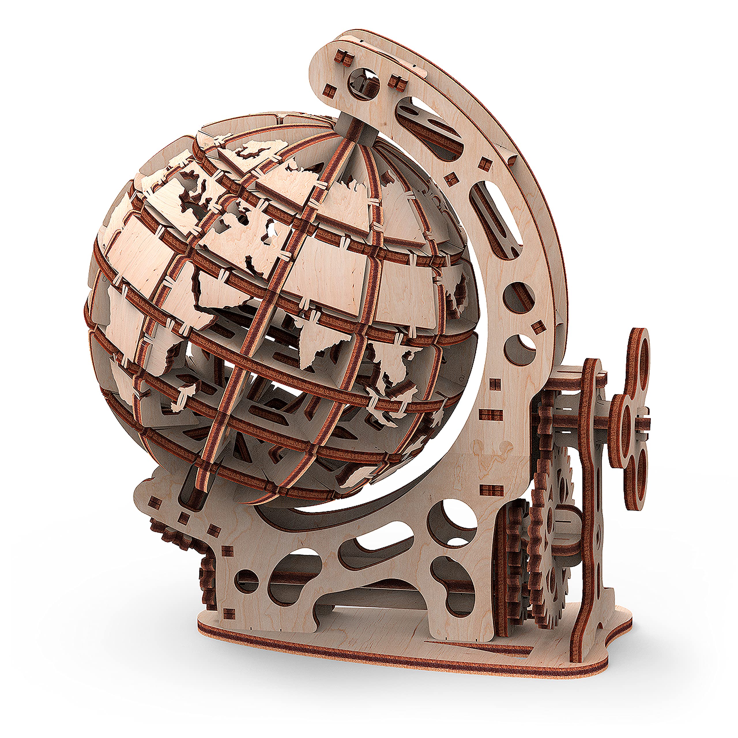 Globe Petit modèle 3D Mobile en Bois
