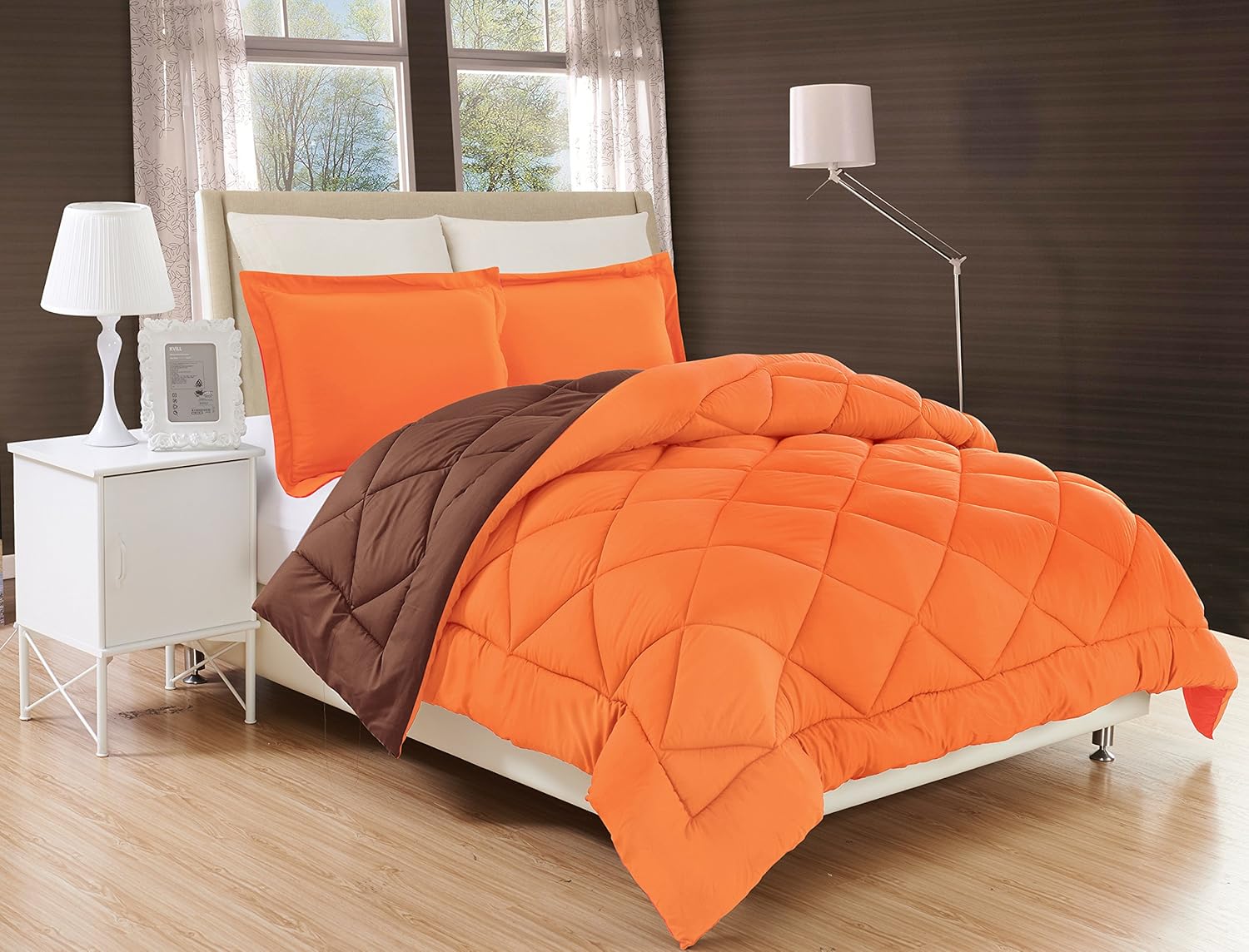 Elegant Comfort All Season Comforter and Year Round Medium Weight Super Soft Down Alternative Reversible 2-Piece Comforter Set, Twin/Twin XL, Aqua/Lime