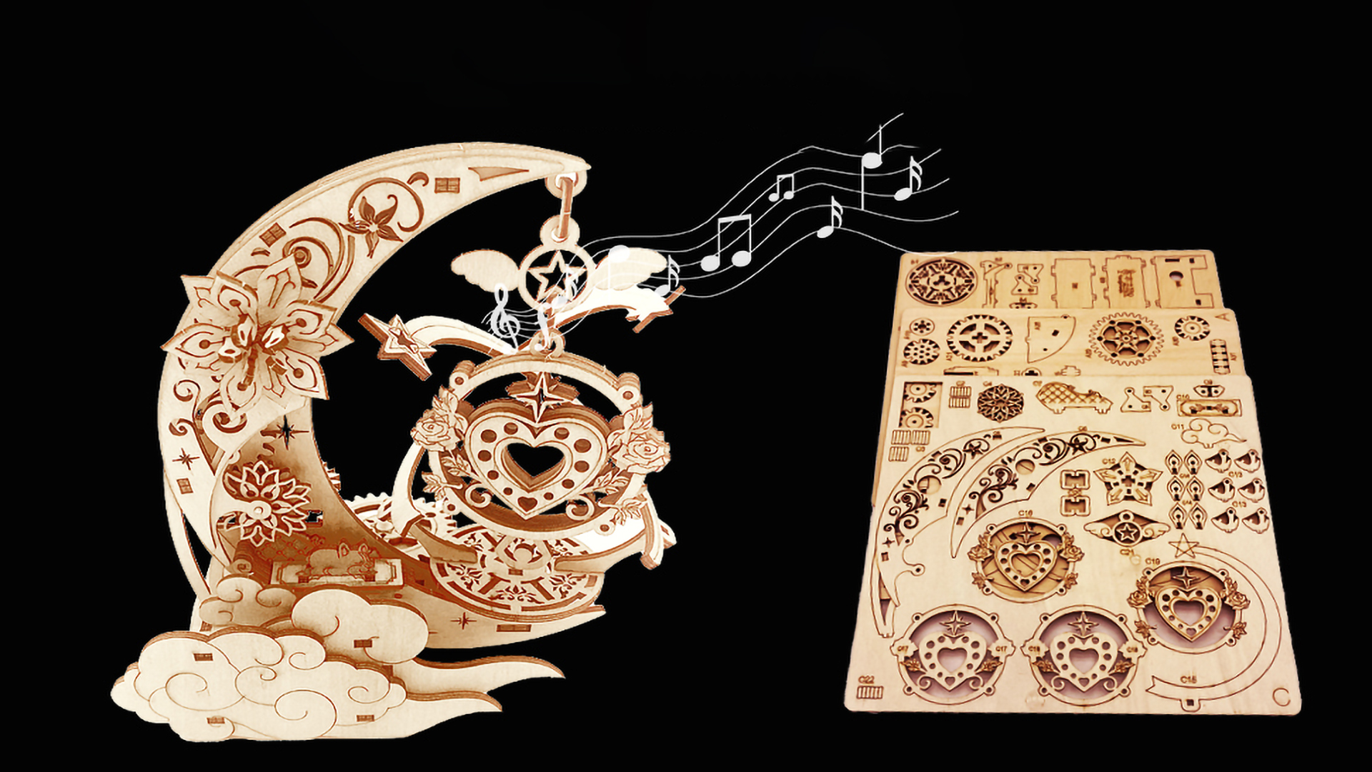 木製パズル完成品オーダー。田園のコテージ Amazon | FUNPOLA 3Dパズル 木製パズル DIY建築キット 田園小屋 モデル