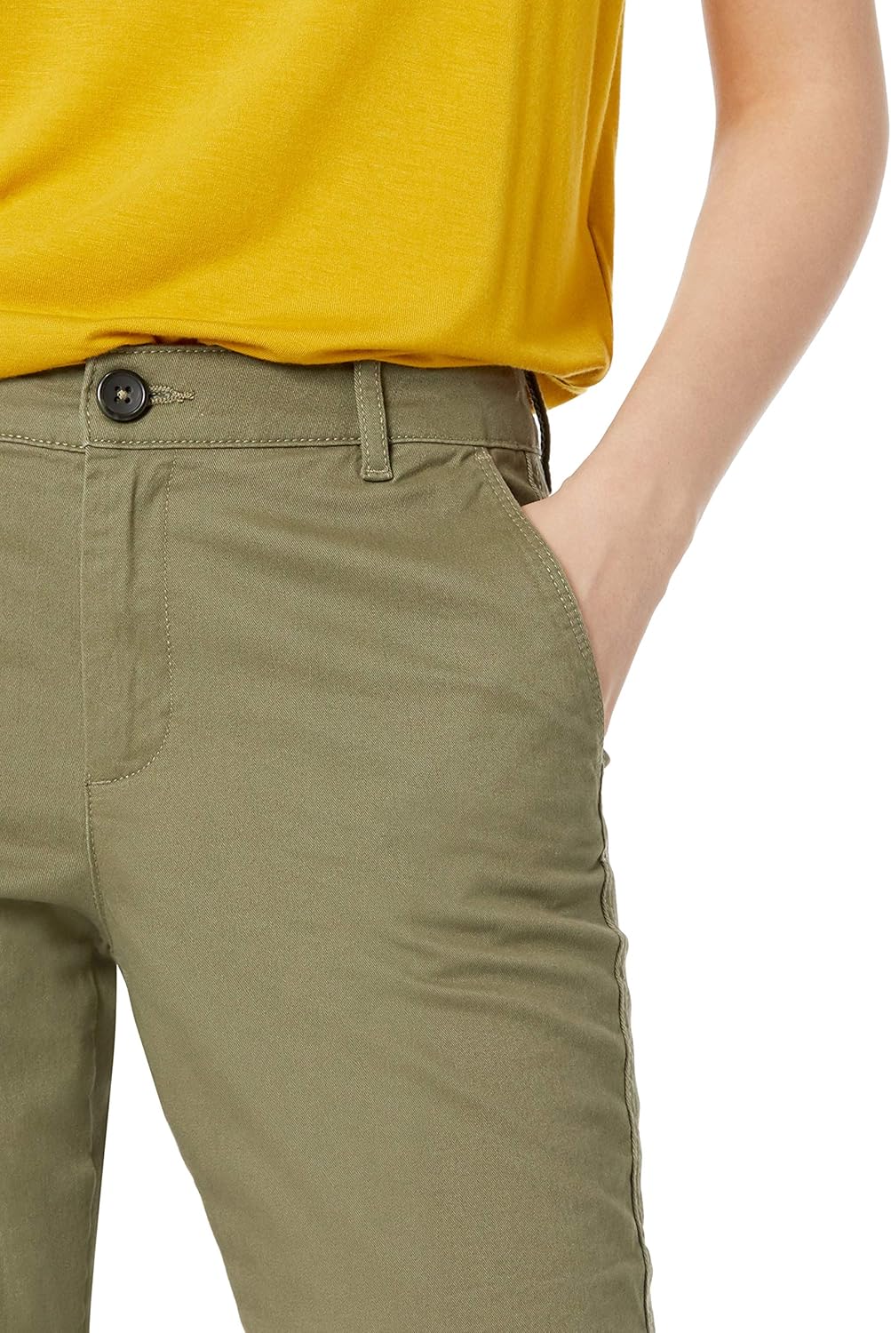 Amazon Essentials Women's Slim Fit, Straight leg Stretch Twill Chino Pant - Image 3
