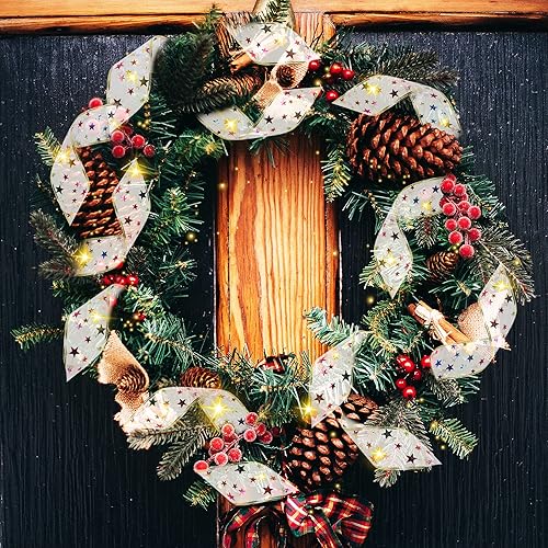 Miniatura 5 de Tira de luces LED de Navidad de 2.5 pulgadas de ancho con 8 modos de iluminación y temporizador, control remoto USB, para decoración de árbol de