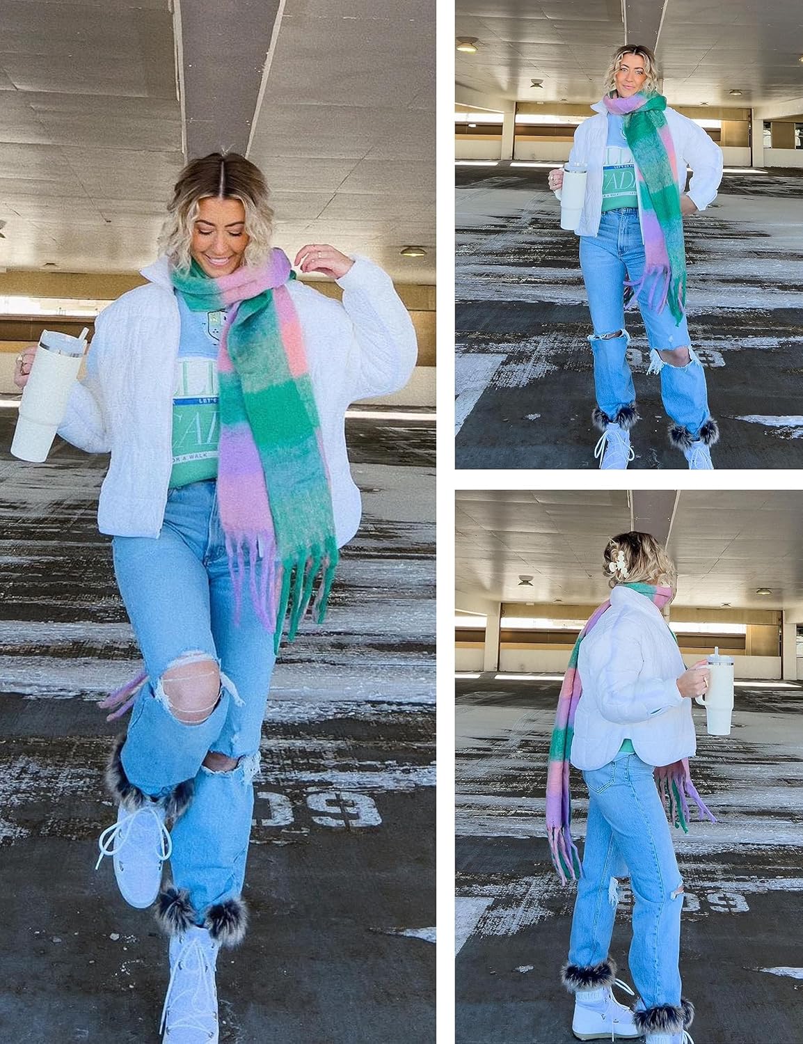 Xiaoxuemeng Womens Quilted Puffer Jacket Zip Up Lightweight Padded Coat Outwear with Pockets - Image 2