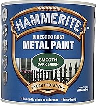 ICI Hammerite 5092825 Direct to Rust Metal Paint - Smooth Dark Green Finish 750ML