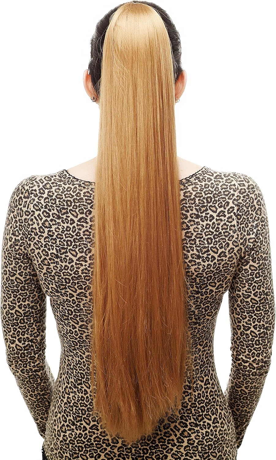 WIG ME UP - Hairpiece PONYTAIL with Claw Clamp/Clip extremely long straight & smooth dark gold blond T113-25 70 cm