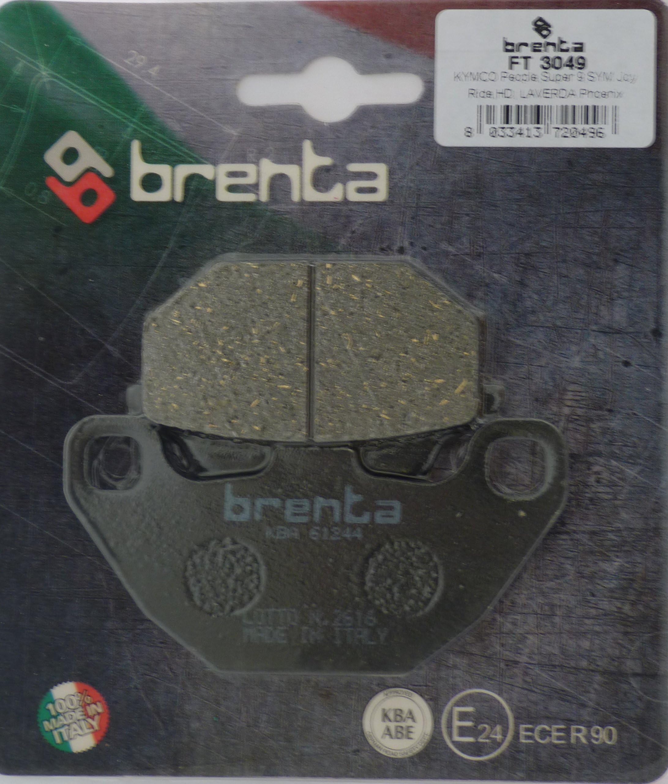 Brenta Brake Pads Organic for Kymco Agility, Peoples, Super, Kymco ATV, SYM