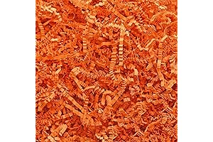 Vibrant Orange Crinkle Cut Paper Shred for Creative Expressions