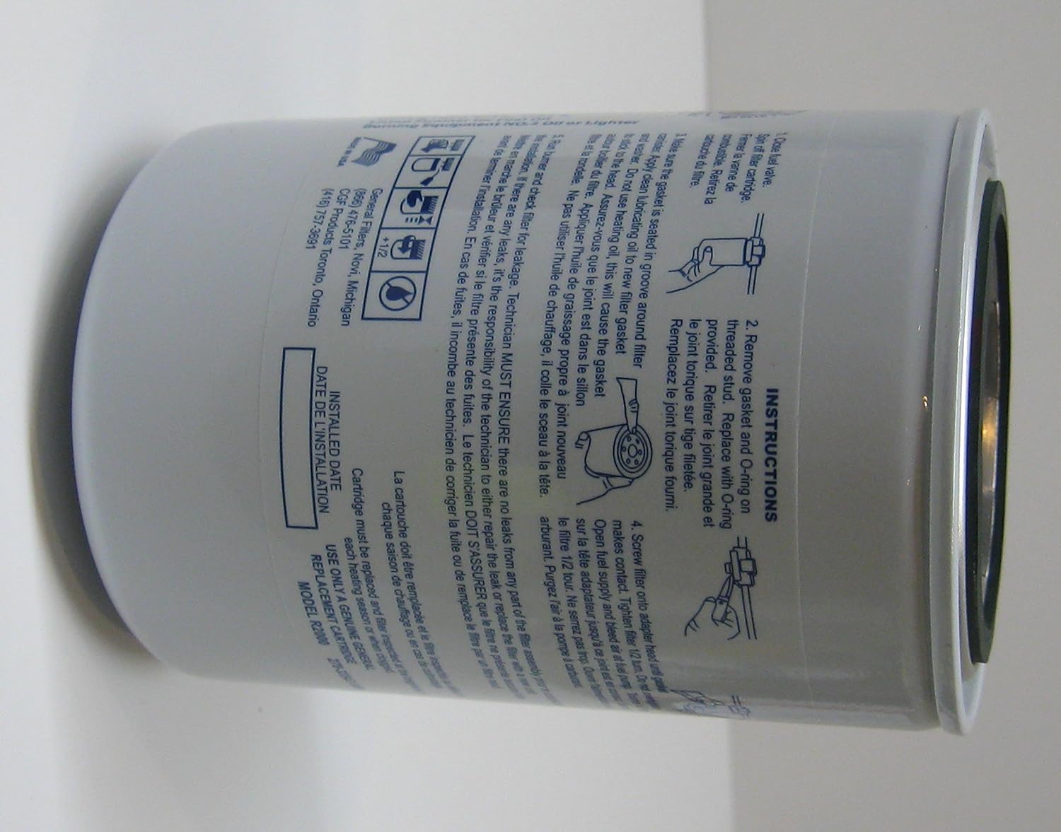 General Oil 2630 "R2000" Water Seperator Epoxy-Coated Replacement Cartridge - Boxed