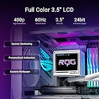 Vista 4 de ASUS ROG RYUJIN III 360 ARGB EXTREME White Edition - Enfriador líquido de CPU AIO todo en uno, AMD Ryzen 9000 e Intel® Core™ Ultra Ready, bomba