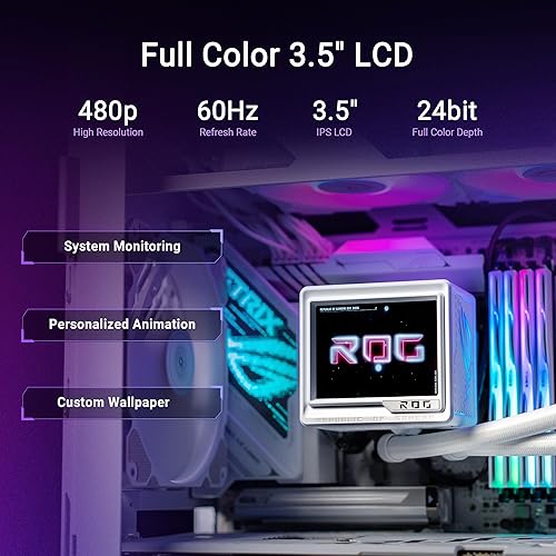 Miniatura 4 de ASUS ROG RYUJIN III 360 ARGB EXTREME White Edition - Enfriador líquido de CPU AIO todo en uno, AMD Ryzen 9000 e Intel Core Ultra Ready, bomba Asetek