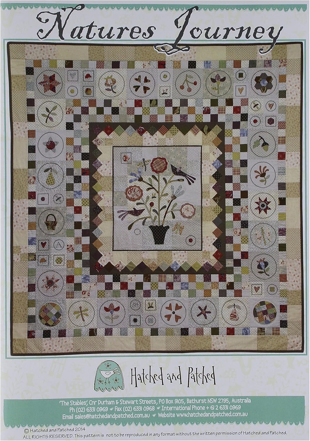 Hatched and Patched Nature's Journey Pattern