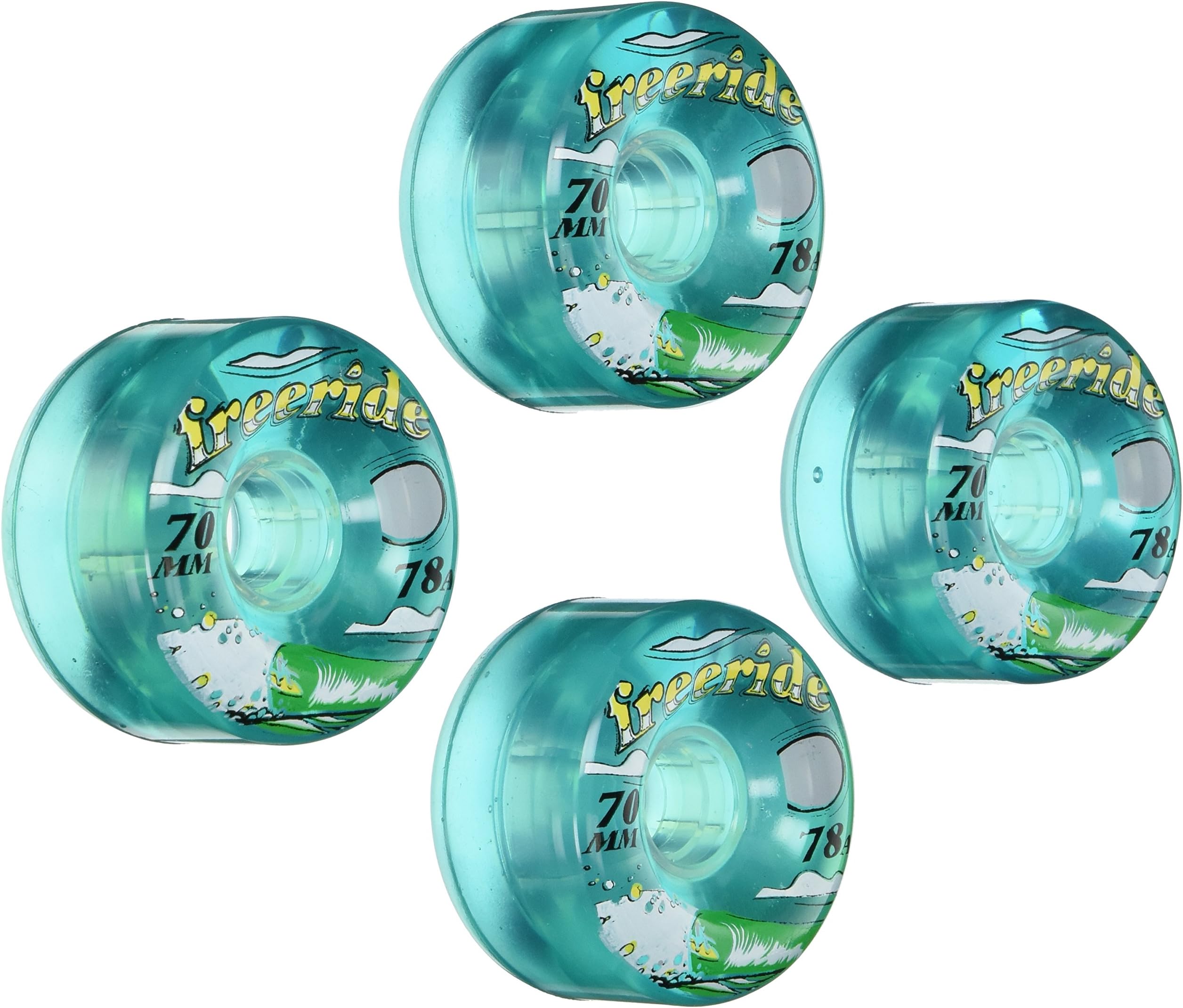 FreeRide 78a Skateboard Wheels, Blue, 70mm