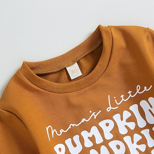 Miniatura 5 de YINGISFITM Conjunto de ropa de Halloween para bebé niña, sudadera de manga larga, sudadera con pantalones acampanados, conjunto de traje de otoño