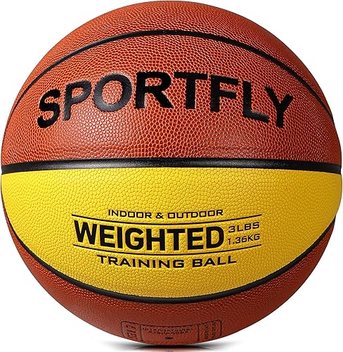Miniatura 1 de Basketball Weighted 1.3kg Auxiliary Heavy Ball 3lbs Size 7 for Indoor and Outdoor Training, Training Heavy Basketball for Improving Dribbling and